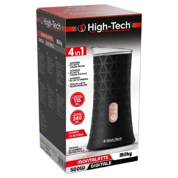 HIGH-TECH MONTALATTE DIGITALE 4 IN 1 ACCIAIO POTENZA 500W - COLORE NERO OKX