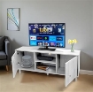 MOBILE PORTA TV COLORE BIANCO LEGNO 120X30X50 CM IN LEGNO TRUCIOLARE CON MELAMINICO + ANTE E RIPIANI 