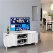 MOBILE PORTA TV COLORE BIANCO LEGNO 120X30X50 CM IN LEGNO TRUCIOLARE CON MELAMINICO + ANTE E RIPIANI 
