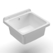 PILOZZO A PARETE BIANCO IN RESINA IDEALE PER AMBIENTI INTERNI ED ESTERNI 40X40X19 CM