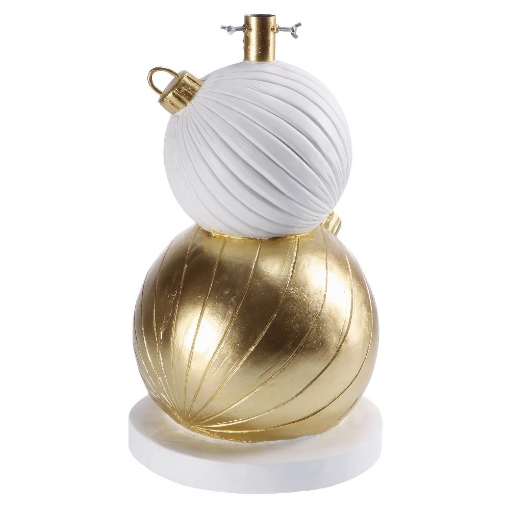 MAURY'S BASE SUPPORTO ALBERO DI NATALE CON PALLINE BIANCA E ORO Ø 32X58H CM OKX