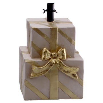 MAURY'S BASE SUPPORTO ALBERO DI NATALE CON PACCHI REGALO PIÙ FIOCCO DIMENSIONI 34X32X46H CM OKX
