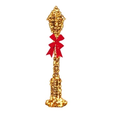 MAURY'S FARO DI NATALE IN POLIETILENE ORO CON 400 LUCI E FIOCCO ROSSO 27X27X120H CM OKX