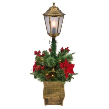 MAURY'S LAMPIONE CON RAMI IN PVC E STELLE DI NATALE CON 20 LUCI LED 19X19X90H CM OKX