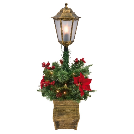 MAURY'S LAMPIONE CON RAMI IN PVC E STELLE DI NATALE CON 20 LUCI LED 19X19X90H CM OKX