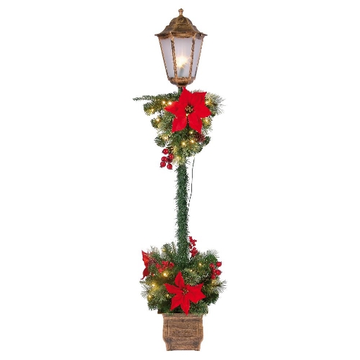 MAURY'S LAMPIONE CON RAMI IN PVC E STELLE DI NATALE CON 50 LUCI LED 19X19XH150H CM OKX