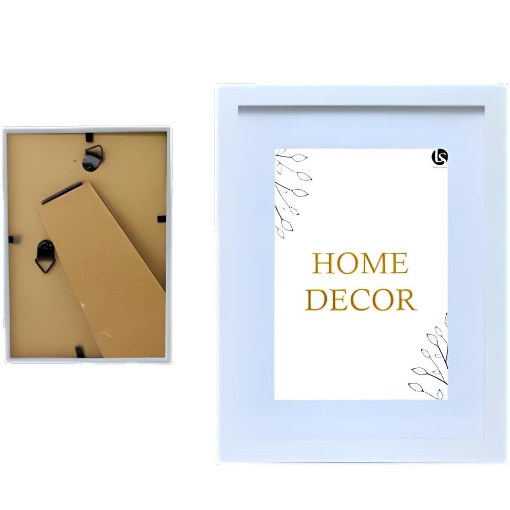 CORNICE IN LEGNO CON APPOGGIO E GANCI PER PARETE COLORE BIANCO DIMENSIONI 10X15 CM