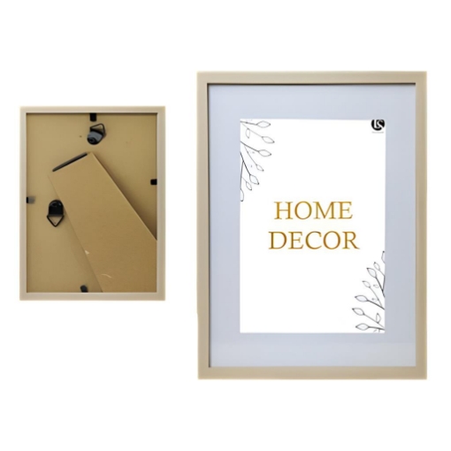 CORNICE IN LEGNO CON APPOGGIO E GANCI PER PARETE COLORE BIANCO E BEIGE DIMENSIONI 10X15 CM