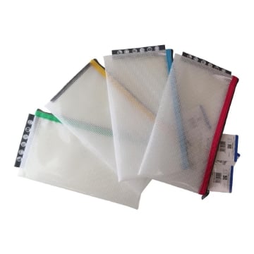 XOFFICE BUSTA CON CERNIERA ''ZIPPER BAG'' IN PLASTICA  23X13 CM - ASSORTITO