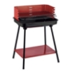 MAURY'S BARBECUE RETTANGOLARE CON RIPIANO 58X38XH82 CM IN COLORE ROSSO 
