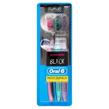 ORAL-B BLACK SPAZZOLINI 3 PEZZI PACCO FAMIGLIA SETOLE MEDIE - ROBIN HOOD