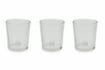 SET 3 BICCHIERI ACQUA IN VETRO EFFETTO QUADRETTI 370 ML
