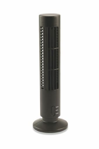 VENTILATORE TORRETTA USB NERO PER SCRIVANIA DA TAVOLO 10XH33 CM