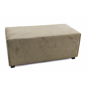 PANCA IN VELLUTO CON PIEDINI 100X48X44CM COLORE TORTORA
