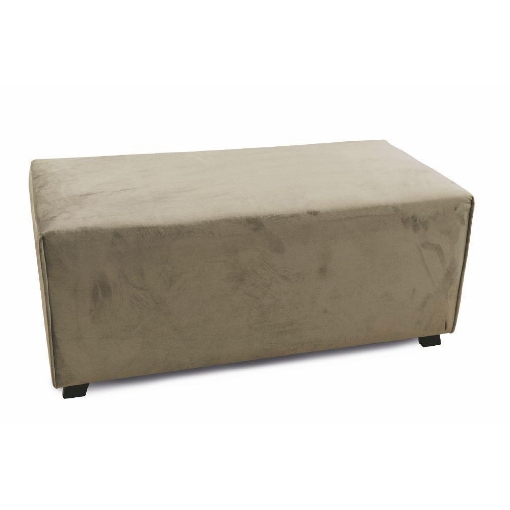 PANCA IN VELLUTO CON PIEDINI 100X48X44CM COLORE TORTORA