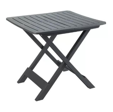 MAURY'S TAVOLO ANIENE PIEGHEVOLE DA ESTERNO  79X72X70 CM IN COLORE ANTRACITE USATO COME NUOVO 