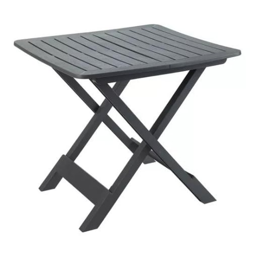 MAURY'S TAVOLO ANIENE PIEGHEVOLE DA ESTERNO  79X72X70 CM IN COLORE ANTRACITE USATO COME NUOVO 
