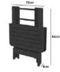 MAURY'S TAVOLO ANIENE PIEGHEVOLE DA ESTERNO  79X72X70 CM IN COLORE ANTRACITE USATO COME NUOVO 