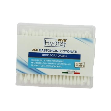 HYDRA VIVA SCATOLA BASTONCINI COTONATI BIODEGRADABILI - 260PZ