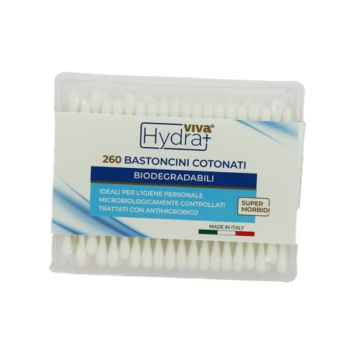 HYDRA VIVA SCATOLA BASTONCINI COTONATI BIODEGRADABILI - 260PZ