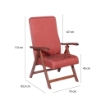 POLTRONA MIAMI CILIEGIO ARANCIO IN FAGGIO CON IMBOTTITURA POGGIATA SU CINGHIE SCHIENALE REGOLABILE 4 POSIZIONI OKX