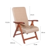 POLTRONA MIAMI CILIEGIO BEIGE IN FAGGIO CON IMBOTTITURA POGGIATA SU CINGHIE SCHIENALE REGOLABILE 4 POSIZIONI OKX