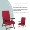 POLTRONA MIAMI NOCE ROSSO IN FAGGIO CON IMBOTTITURA POGGIATA SU CINGHIE SCHIENALE REGOLABILE IN QUATTRO POSIZIONI OKX
