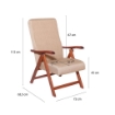 POLTRONA MIAMI NOCE BEIGE IN FAGGIO CON IMBOTTITURA POGGIATA SU CINGHIE SCHIENALE REGOLABILE IN QUATTRO POSIZIONI OKX