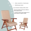 POLTRONA MIAMI NOCE BEIGE IN FAGGIO CON IMBOTTITURA POGGIATA SU CINGHIE SCHIENALE REGOLABILE IN QUATTRO POSIZIONI OKX