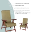 POLTRONA MIAMI CILIEGIO VERDE IN FAGGIO CON IMBOTTITURA POGGIATA SU CINGHIE SCHIENALE REGOLABILE 4 POSIZIONI OKX
