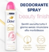 DOVE DEODORANTE SPRAY ANTI-TRASPIRANTE BEAUTY FINISH CON 0% DI ALCOOL 72H - 150ML