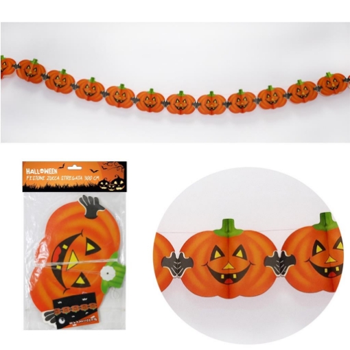 FESTONE ZUCCA STREGATA HALLOWEEN LUNGO 300 CM 
