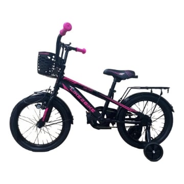 BICICLETTA DARKRIDER FUCSIA E NERA  CON MANUBRIO ERGONOMICO ROTELLE E SELLINO SPORTIVO 16 POLLICI USATO COME NUOVO