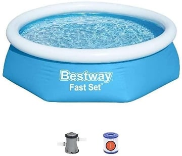 PISCINA FAST SET 244X61 CM CAPACITÀ 1.880L CON POMPA FILTRO USATO COME NUOVO 