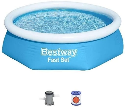 PISCINA FAST SET 244X61 CM CAPACITÀ 1.880L CON POMPA FILTRO USATO COME NUOVO 