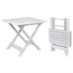 MAURY'S ANIENE TAVOLO PIEGHEVOLE RESINA BIANCO 80X72X70 CM USATO COME NUOVO