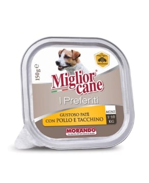 MIGLIOR CANE GUSTOSO PATÈ CON POLLO E TACCHINO 150G
