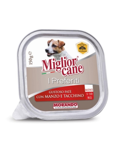 MIGLIOR CANE GUSTOSO PATÈ CON MANZO E TACCHINO 150G