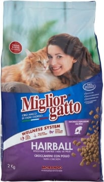 MIGLIOR GATTO CROCCANTINI HARIBALL CON POLLO 2KG