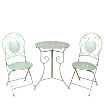 SET 2 SEDIE RICHIUDIBILI CON SCRITTA SIMPATICA REGOLE APERITIVO COLOR VERDE (SOLO SEDIE - TAVOLO NON COMPRESO)