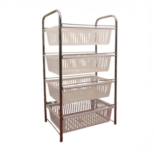 MAURY'S CARRELLO DA CUCINA SENZA RUOTE CON 4 RIPIANI ESTRAIBILI DIMENSIONI 46X35,5X81H CM