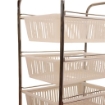 MAURY'S CARRELLO DA CUCINA SENZA RUOTE CON 4 RIPIANI ESTRAIBILI DIMENSIONI 46X35,5X81H CM
