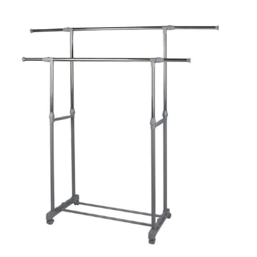 MAURY'S STORAGE APPENDIABITI DOPPIO ESTENSIBILE CON RUOTE IN COLORE SILVER USATO COME NUOVO 