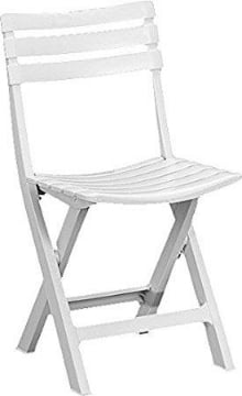 MAURY'S BIRKY SEDIA PIEGHEVOLE DA ESTERNO BIANCA 44 X 41 X H78 CM