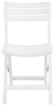 MAURY'S BIRKY SEDIA PIEGHEVOLE DA ESTERNO BIANCA 44 X 41 X H78 CM