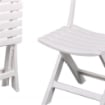 MAURY'S BIRKY SEDIA PIEGHEVOLE DA ESTERNO BIANCA 44 X 41 X H78 CM