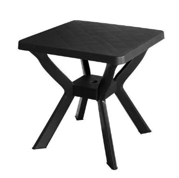 MAURY'S TAVOLO IN RESINA RENO 70X70CM ANTRACITE DA ESTERNO E GIARDINO