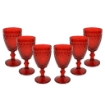 MA MAISON SET 6 CALICI KING IN VETRO LAVORATO NATALIZI PER VINO 350 ML ASSORTITI 