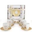 MA MAISON SET 6 TAZZINE CON PIATTINO BIANCHE E ORO CON ALBERO DI NATALE IDEA REGALO 