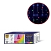HIGH-TECH NATALE TENDA  LUMINOSA 160 LED MULTICOLOR MT 2X2 - 8 GIOCHI DI LUCE CAVO TRASPARENTE DA 5 MT 8 STRINGHE 